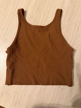 Lululemon Ribbed Crop Tank Top - Brown